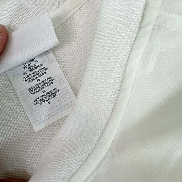 Champion Top Womens XL White Solid Long-Sleeve Crew-Neck Activewear Sweatshirt T - Picture 3 of 8